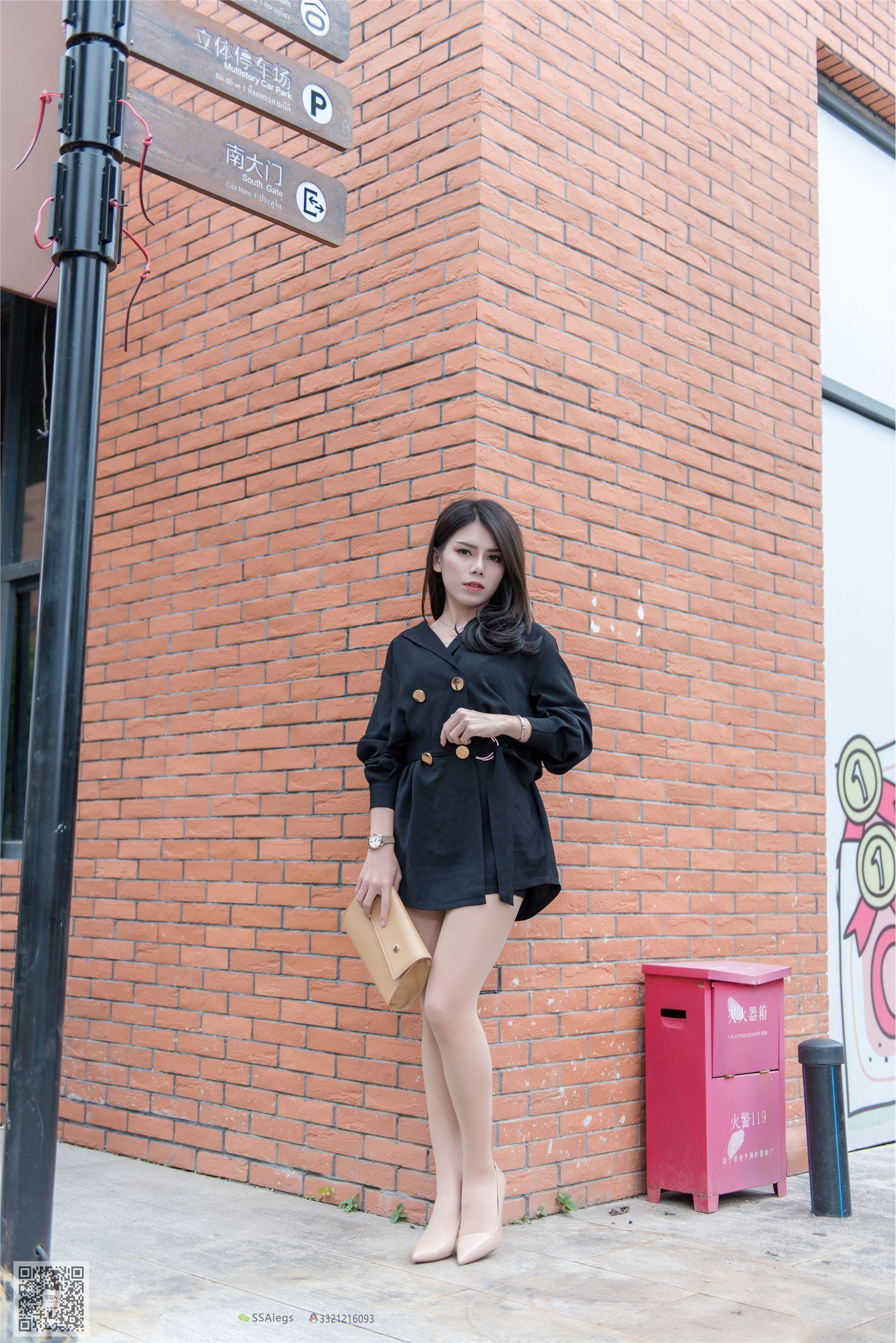 SSA丝社 NO.024 芷沫 高冷混血女王芷沫肉丝街拍